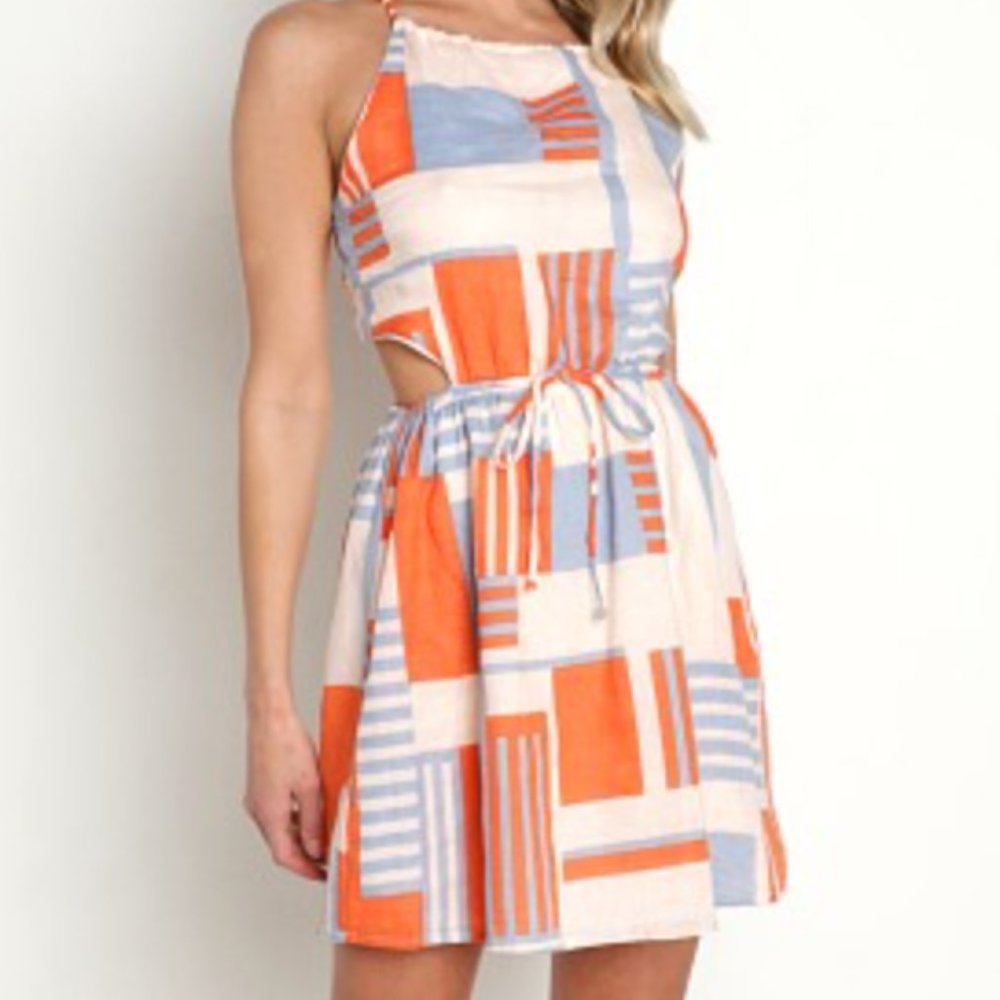 Faithfull the Brand Mareda Linen Mini Dress, size 2